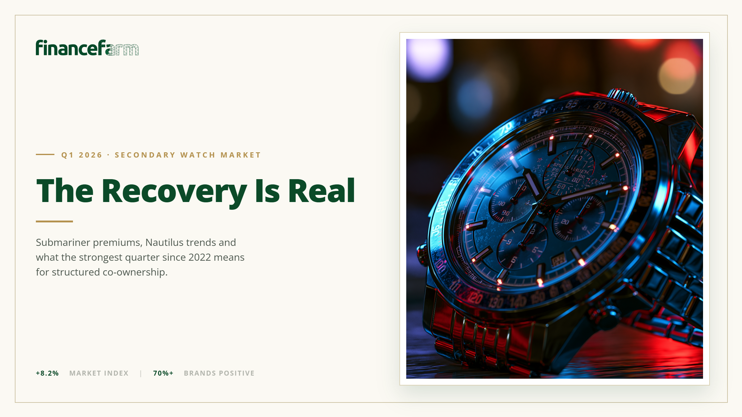 Q1 2026 Luxury Watch Market Report: Submariner Premiums, Nautilus Trends and What It Means for Co-Ownership