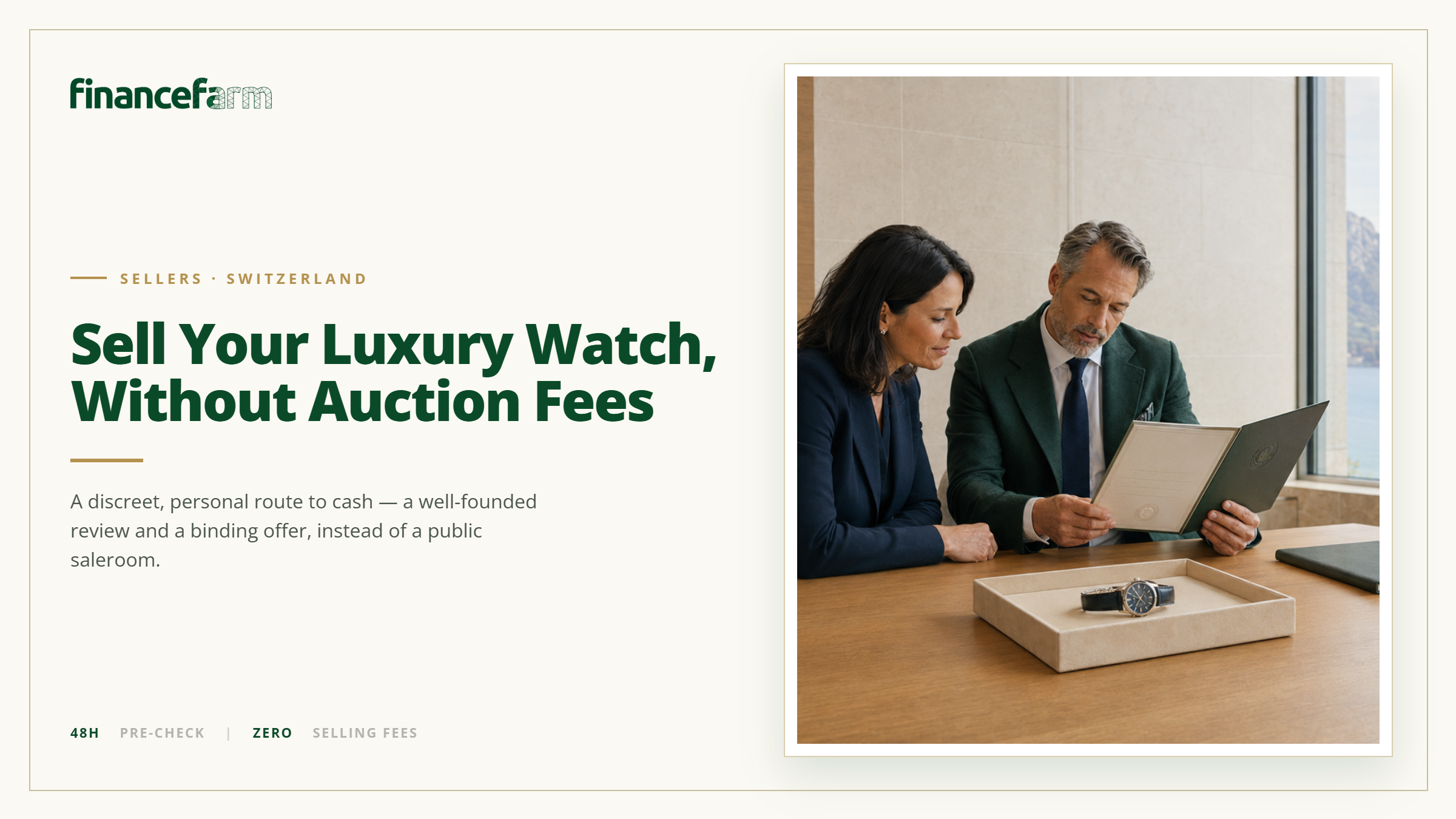 How to Sell Your Luxury Watch for Cash in Switzerland Without Auction Fees